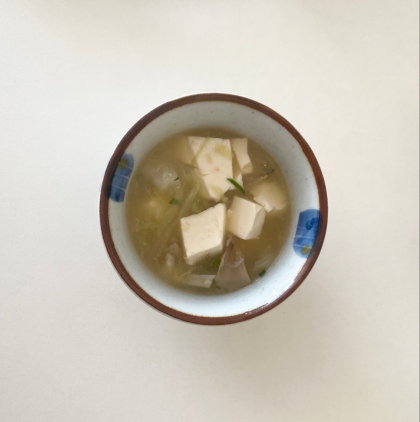 キャベツ＆舞茸の味噌汁