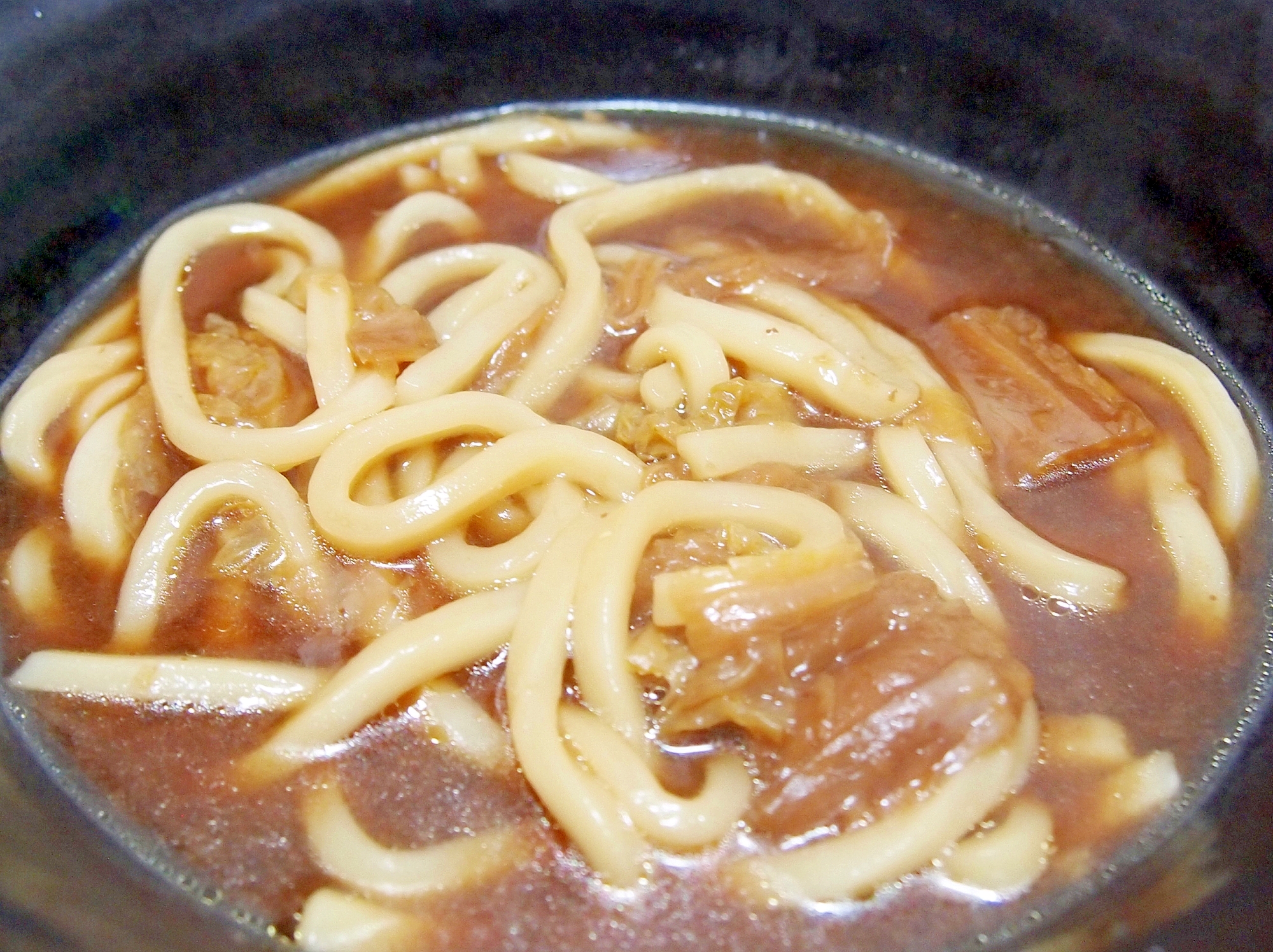 とろとろ白菜と豚ばら肉のうどん