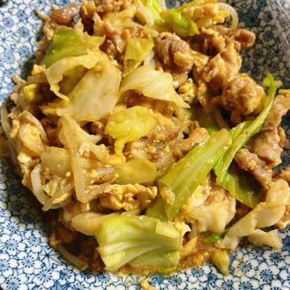トロたま♡こく旨♡キャベツと豚肉と卵のオイマヨ炒め