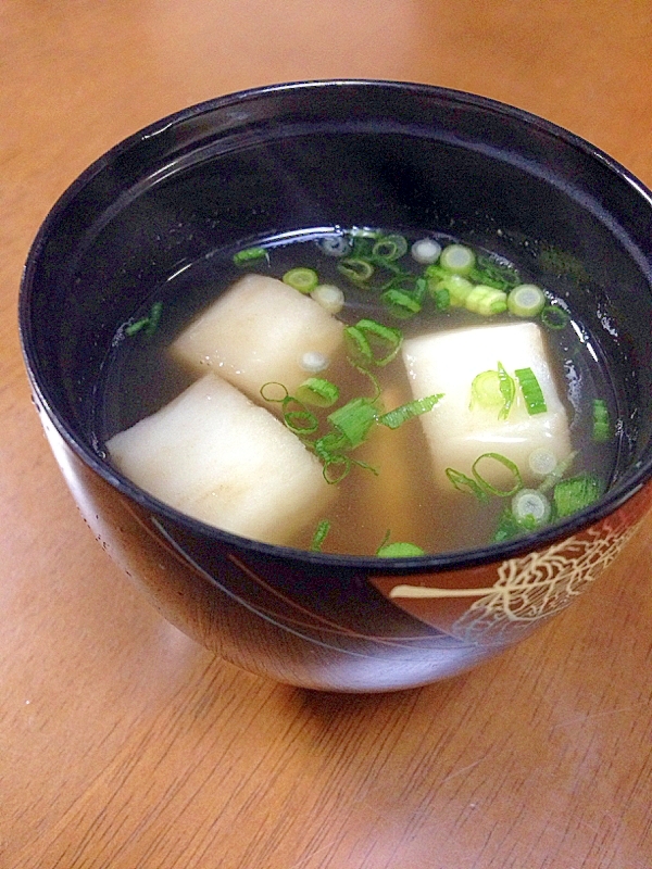 椎茸と麩のお吸い物