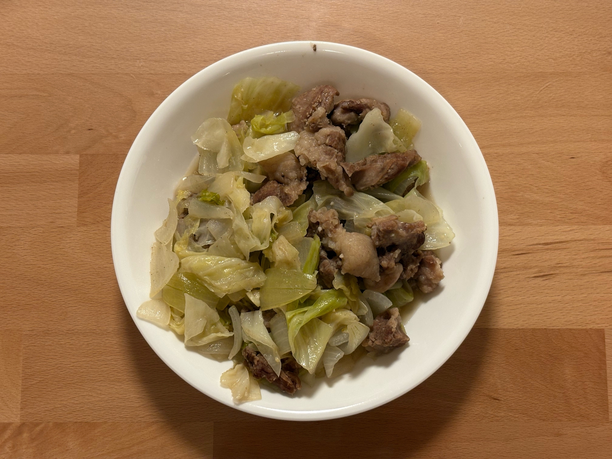 豚肉とキャベツと玉ねぎの野菜炒め