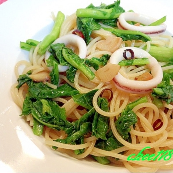 菜の花とイカのペペロンチーノ レシピ 作り方 By ちー118 楽天レシピ 菜の花とイカのペペロンチーノ レシピ 作り方 By ちー118 楽天レシピ