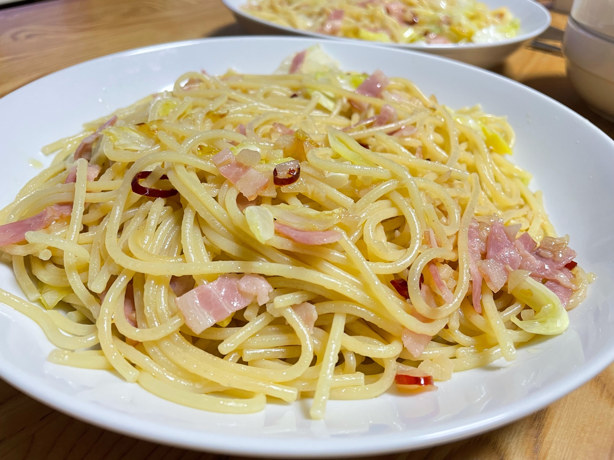 簡単男飯！キャベツとベーコンのパスタ