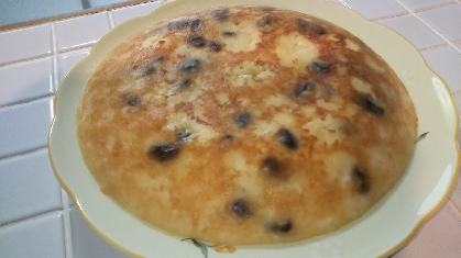 炊飯器で☆豆腐とヨーグルトのレーズン入りケーキ