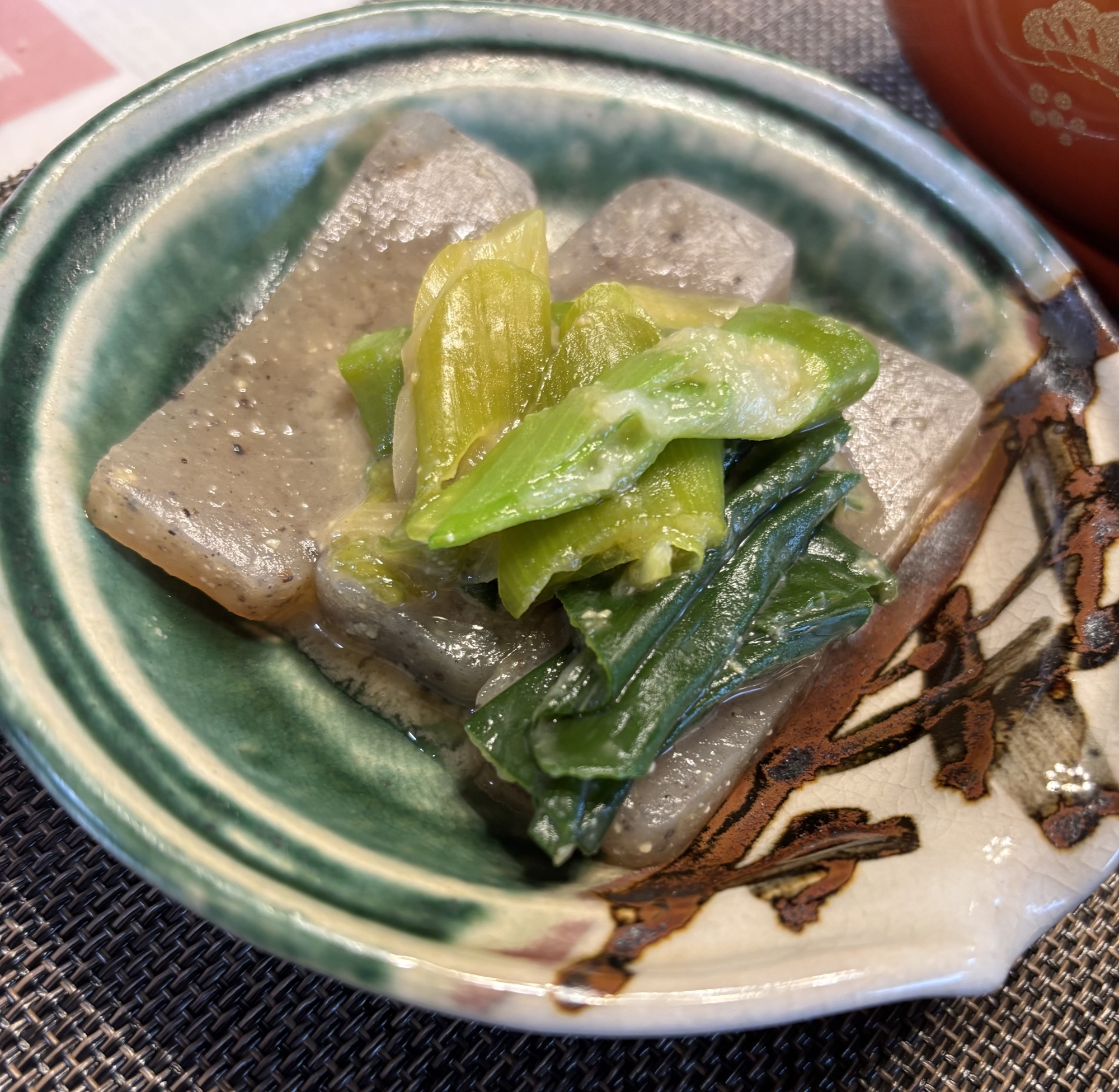 九条ネギとこんにゃくのシンプル味噌和え