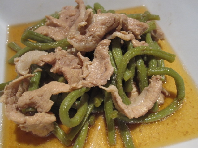 豚肉といんげんの煮物