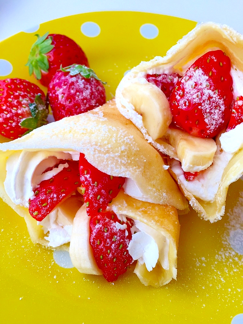 ホットケーキミックスで簡単 モッチリ クレープ レシピ 作り方 By Aka Ru 楽天レシピ