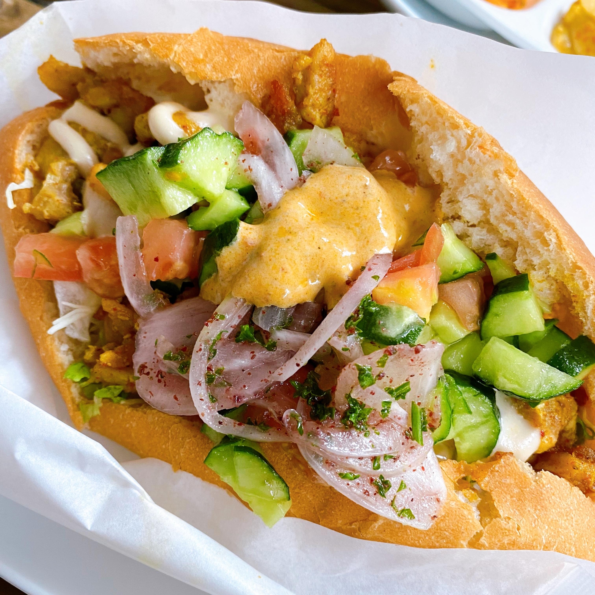 具沢山チキンシャワルマサンド レシピ 作り方 By シェフあて 楽天レシピ 具沢山チキンシャワルマサンド レシピ 作り方 By シェフあて 楽天レシピ