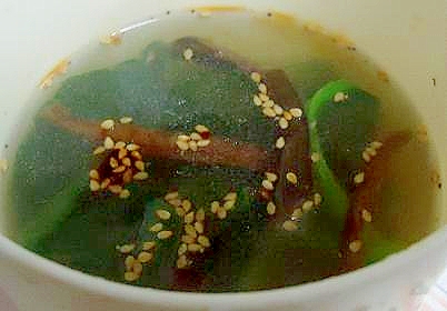 小松菜の簡単スープ