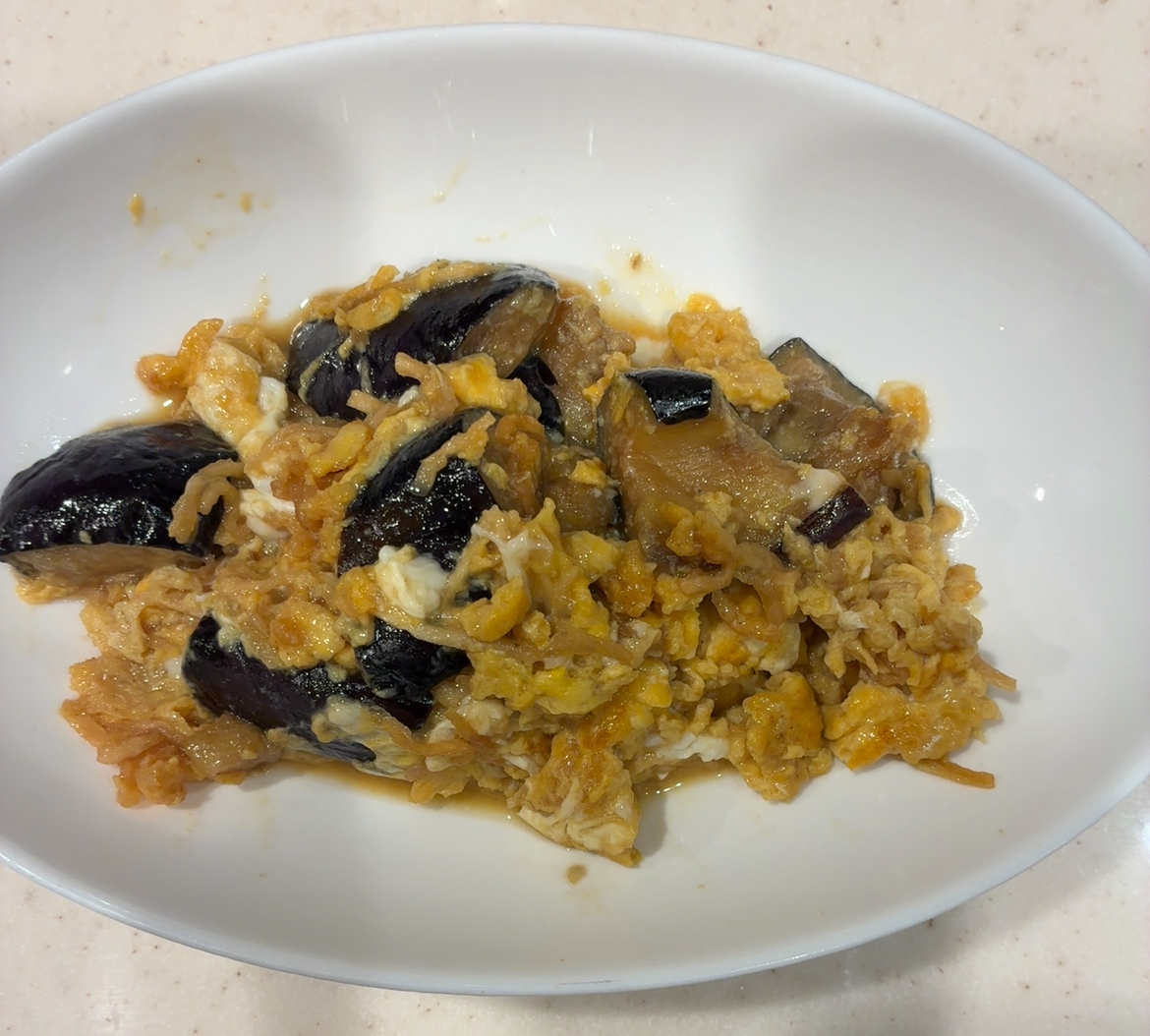 ナス切り干し大根の和風卵炒め。No.1136