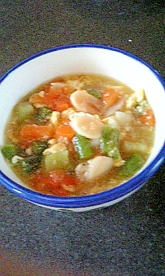 ニンニク＆卵の野菜入りスープ
