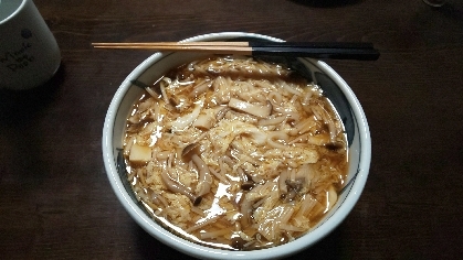 風邪の時はコレ 簡単フワフワあんかけ卵とじうどん レシピ 作り方 By Kouaya2319 楽天レシピ
