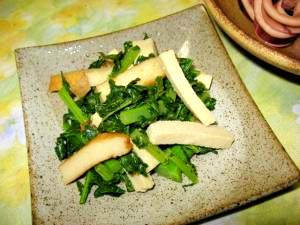 大根葉と凍み豆腐の炒め物