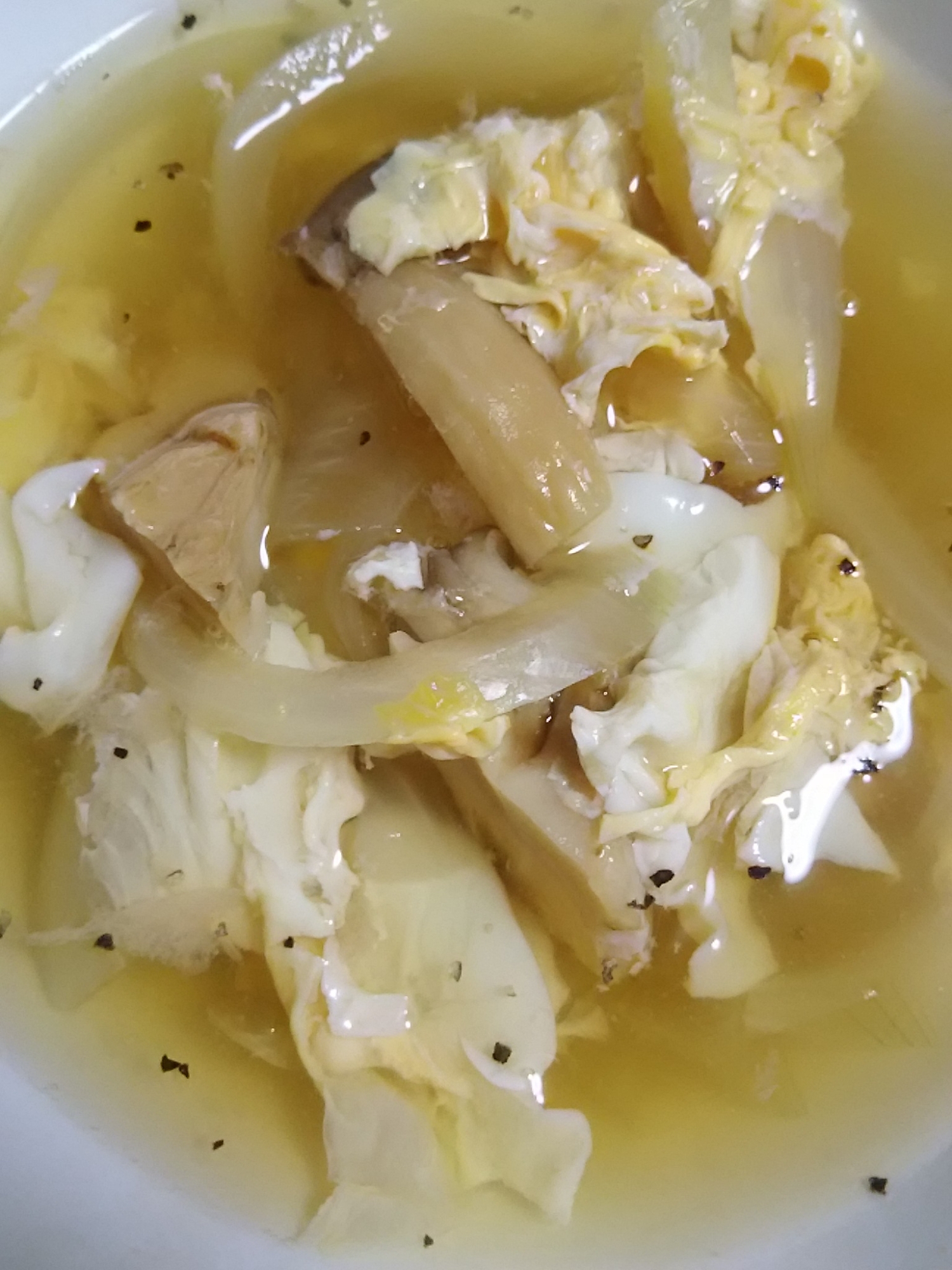 エリンギと玉ねぎの卵スープ(^^)