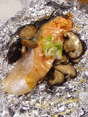 鮭椎茸の中華ホイル焼き