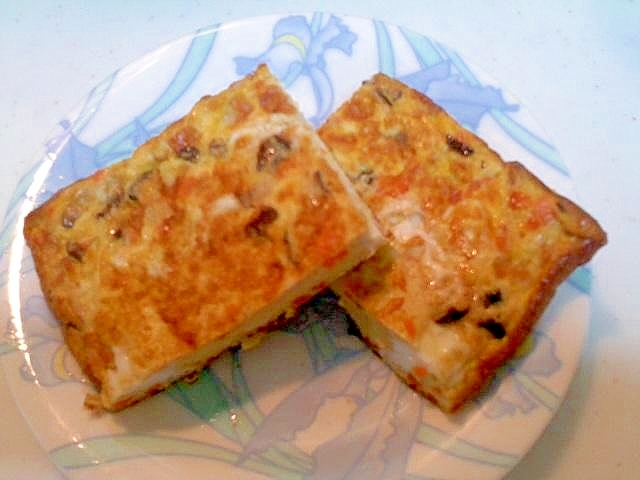 筑前煮リメイクの和風オムレツ