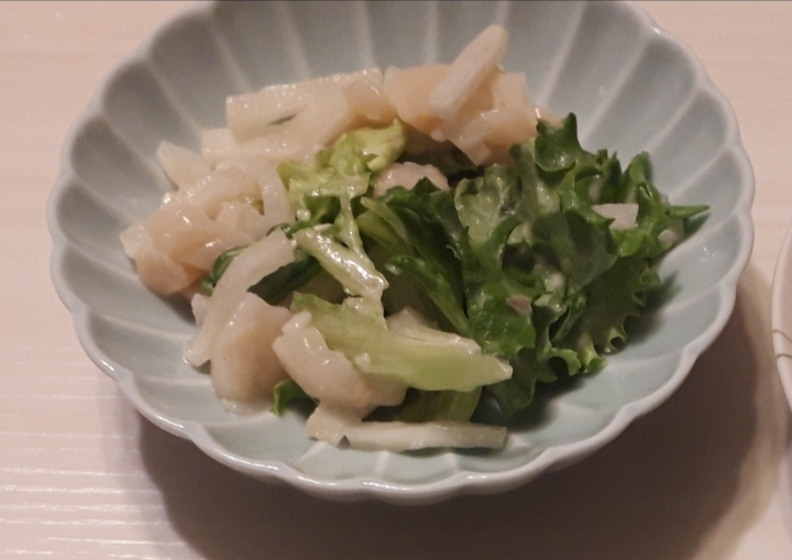 ホタテと大根のサラダ