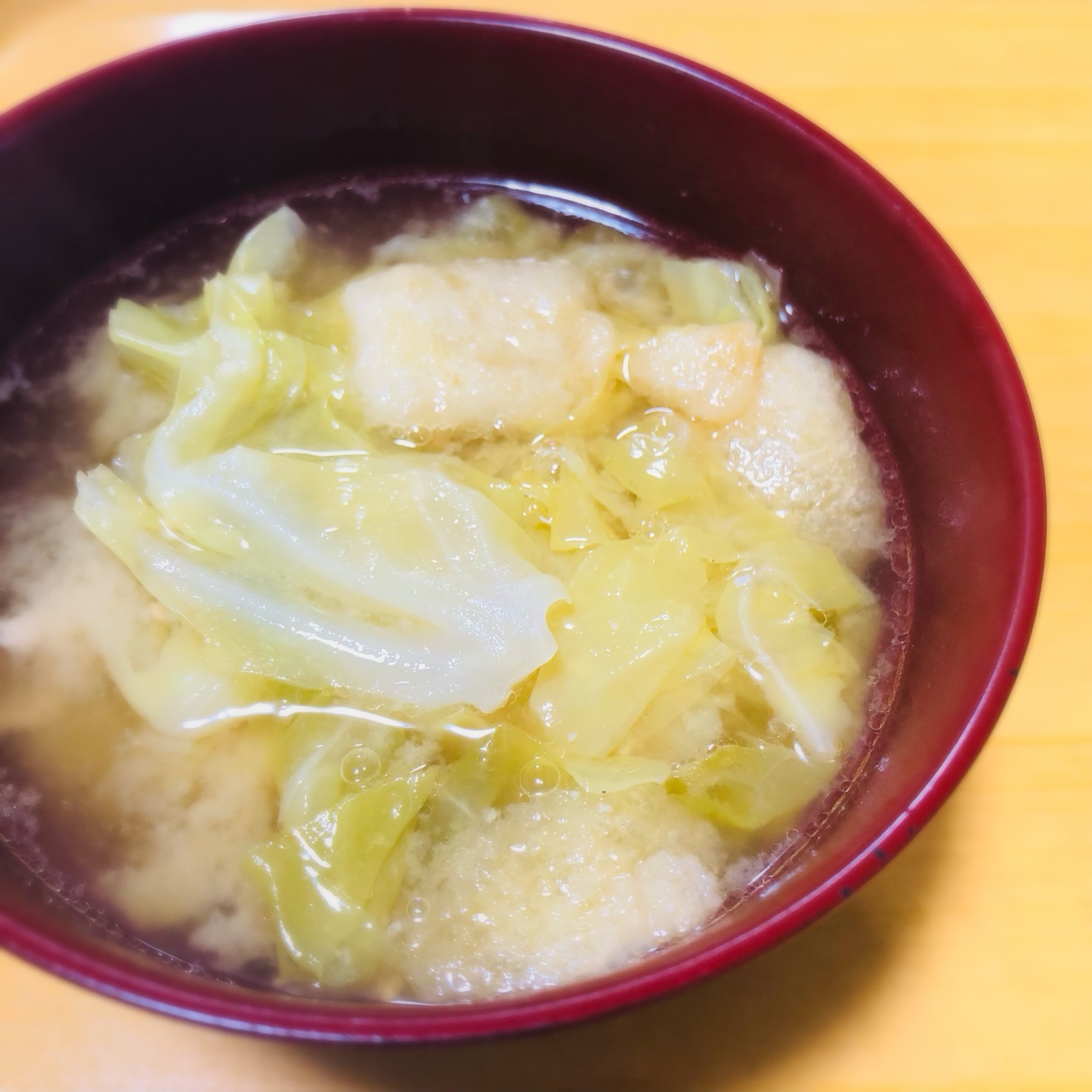 春キャベツの味噌スープ（豚汁）