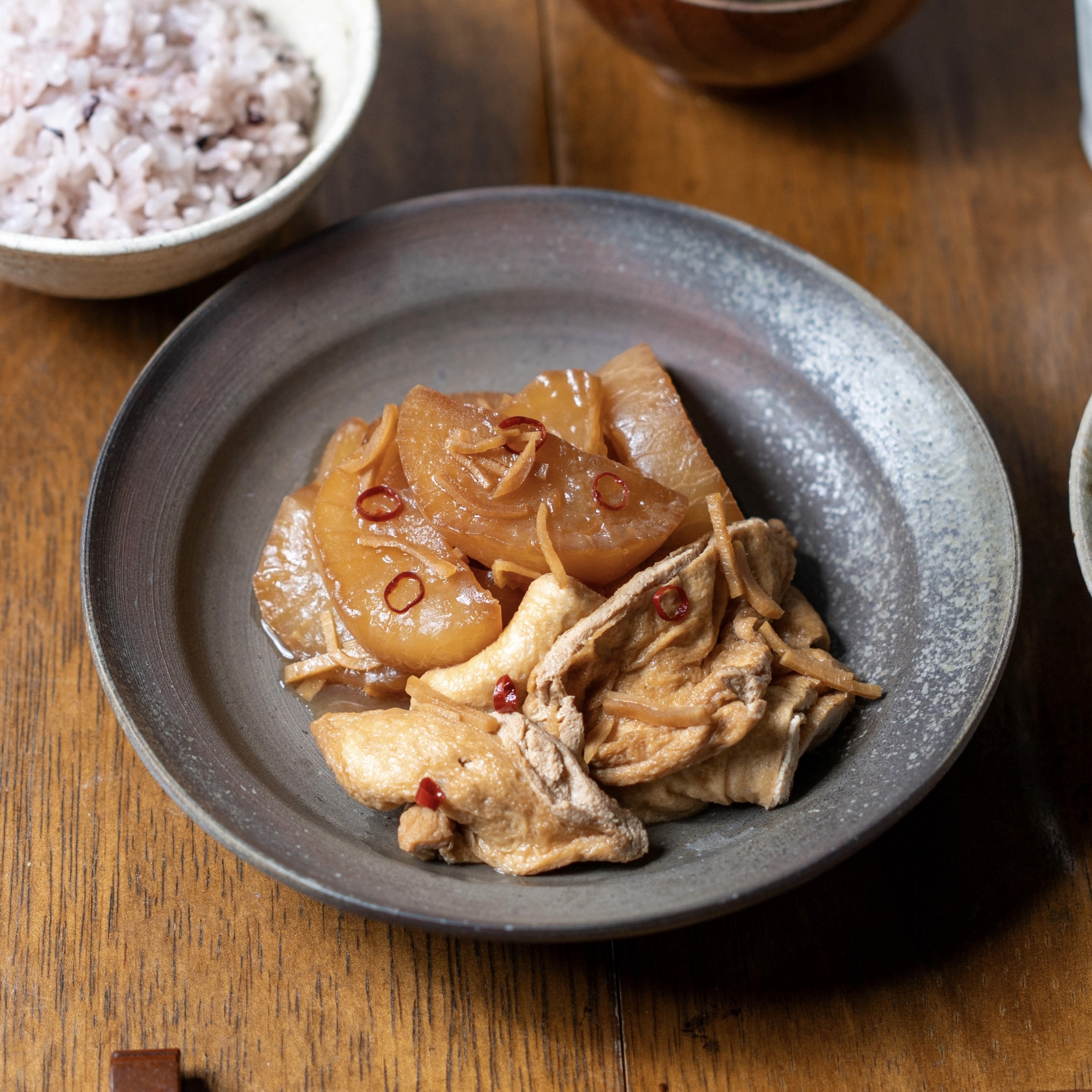 大根と油揚げのオイスターソース煮【中華・主菜】