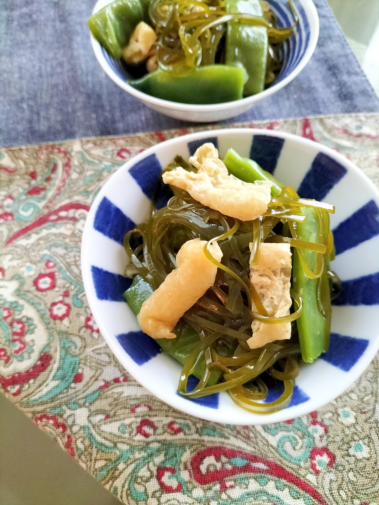 切り昆布と油揚げのさっと煮♩