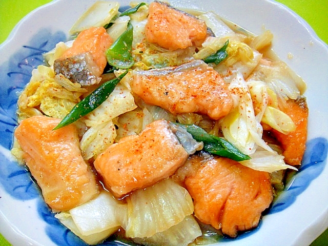 甘塩鮭と白菜の蒸し煮 レシピ 作り方 By Mint 楽天レシピ