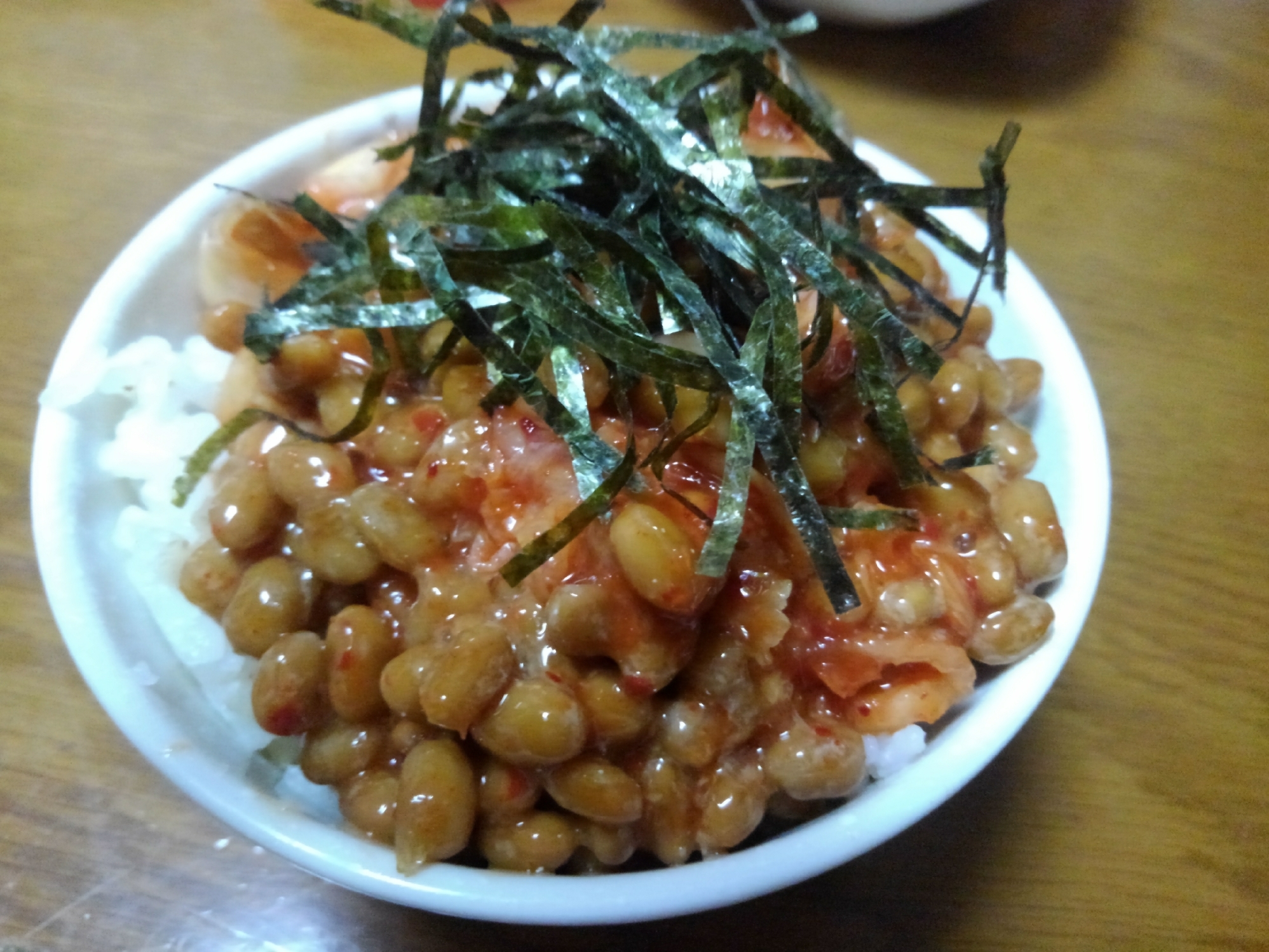 韓国風…キム納豆ご飯