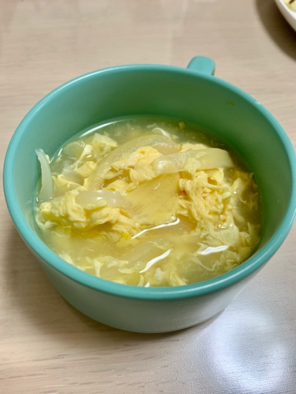 玉ねぎと卵の鶏がらスープ
