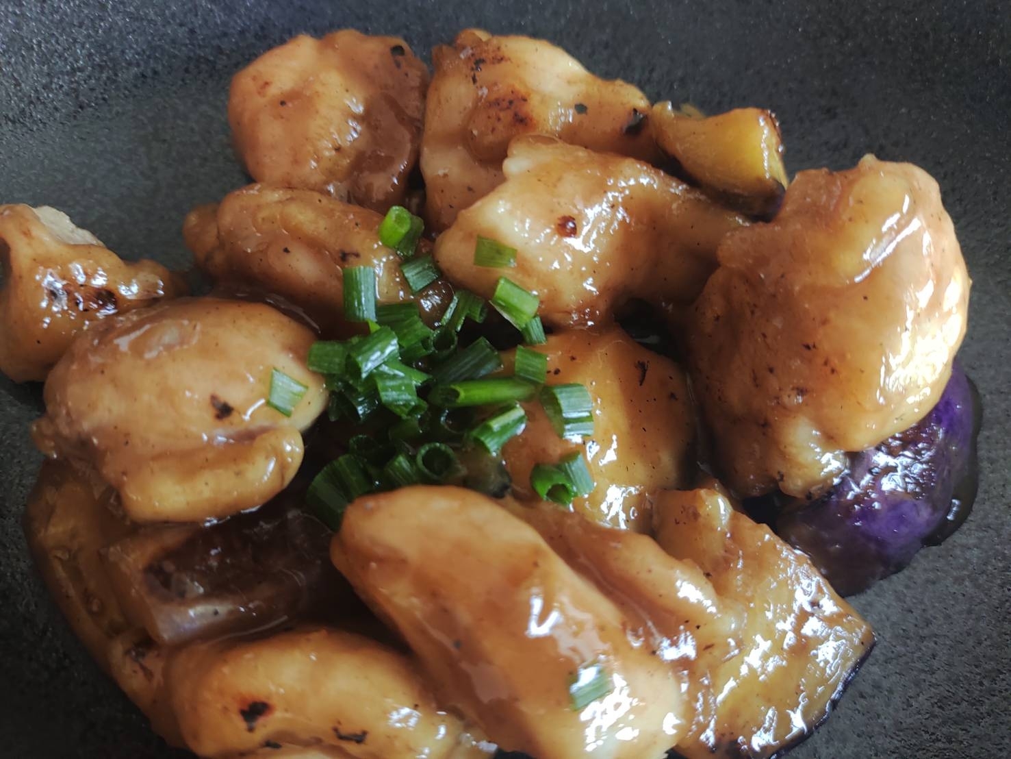 鶏肉とナスの甘酢煮