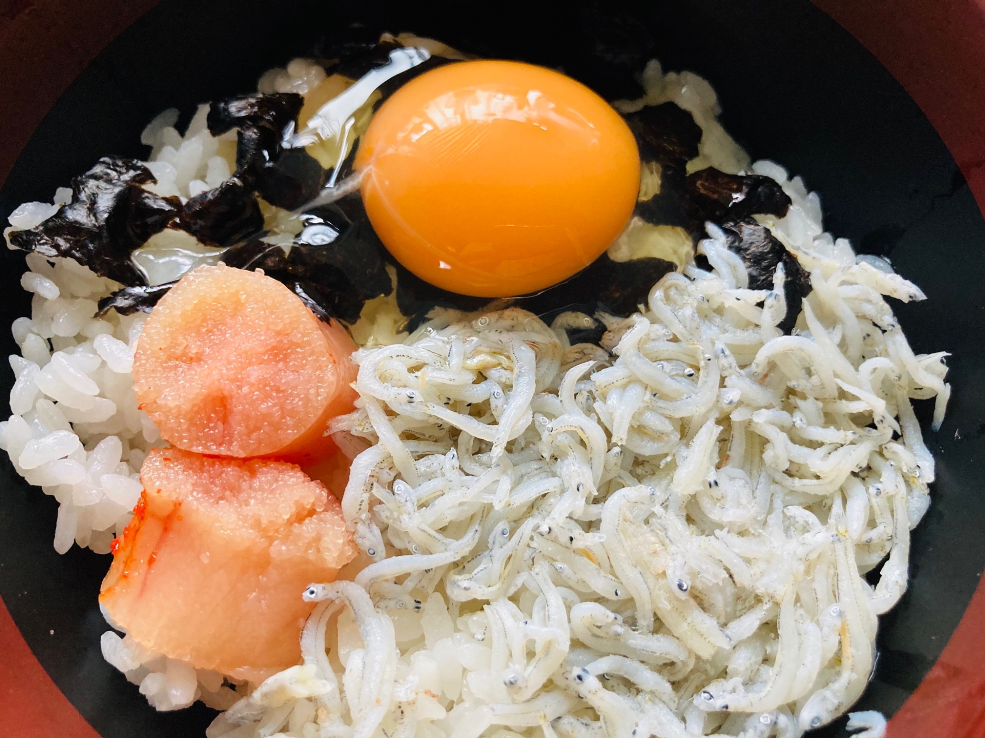 簡単どんぶり！しらす明太子丼