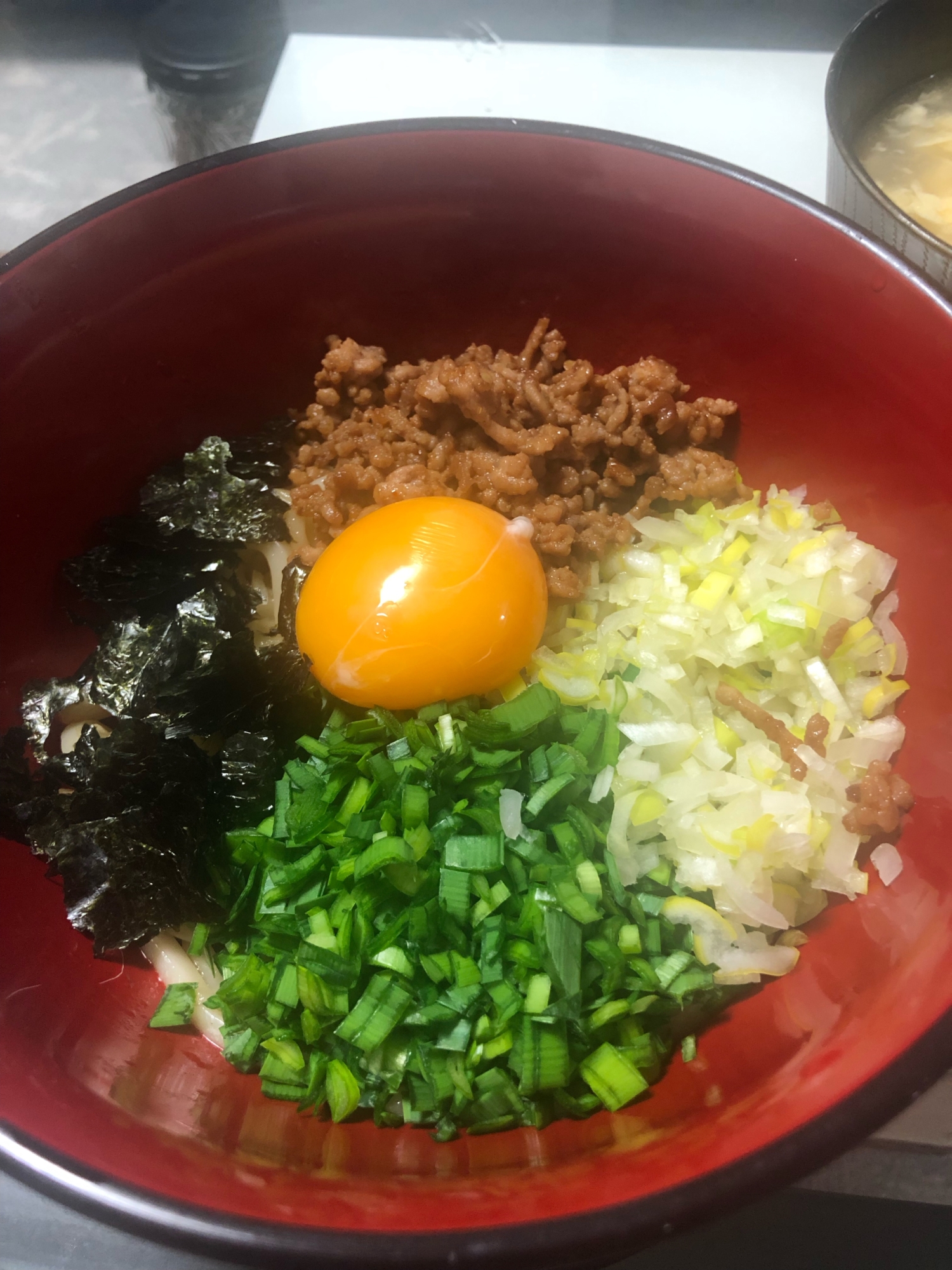 スタミナ満点⭐台湾まぜうどん