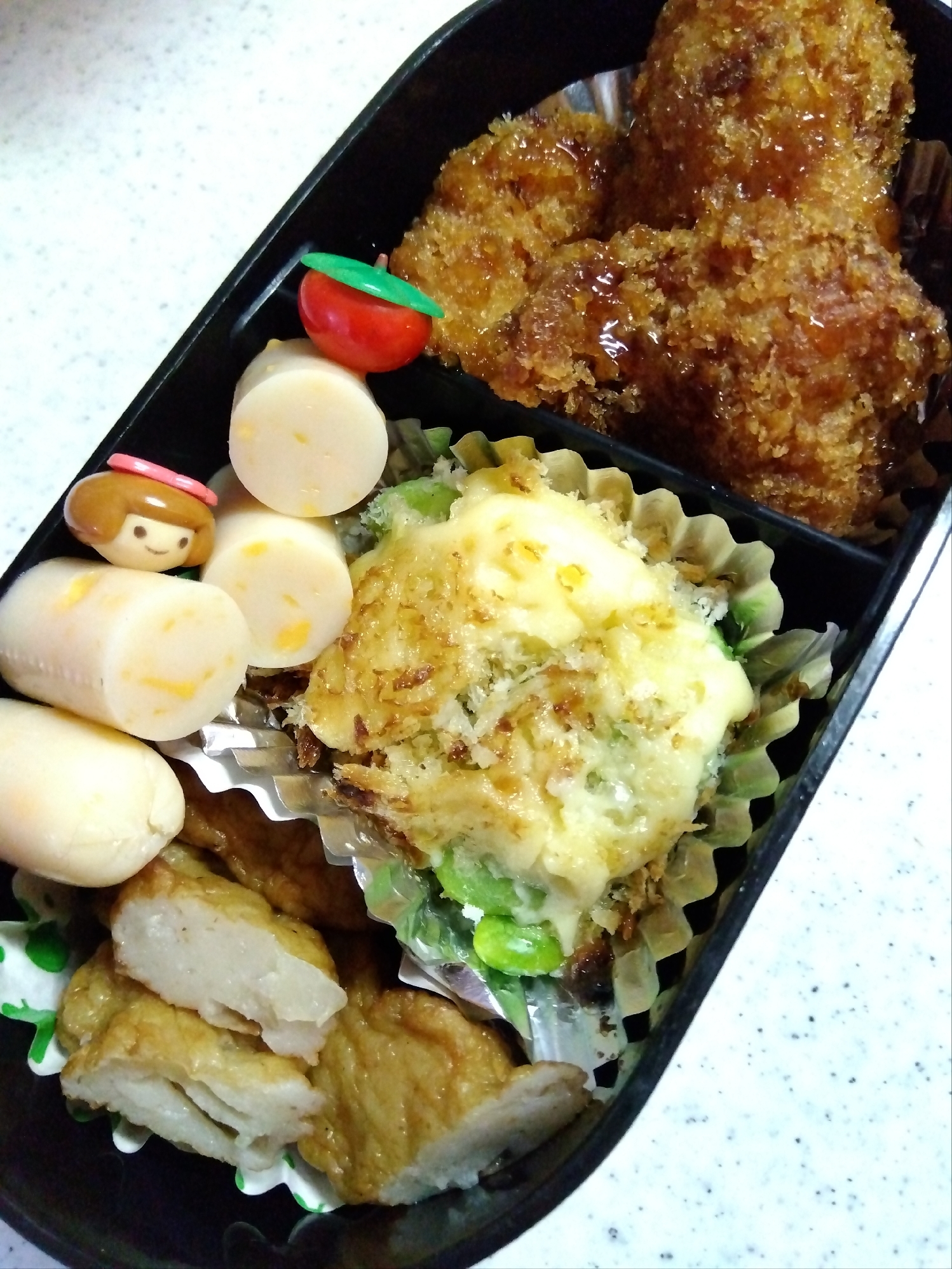 お弁当すきまおかず★冷凍枝豆のマヨパン粉焼き