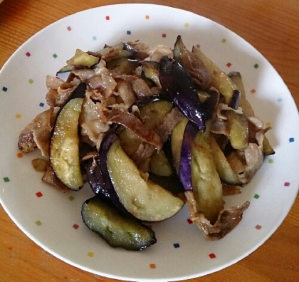 ご飯がすすむ！！茄子と豚肉のオイスター炒め。