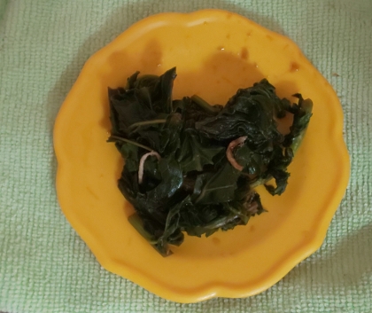 大根の葉とちりめんの炒め煮