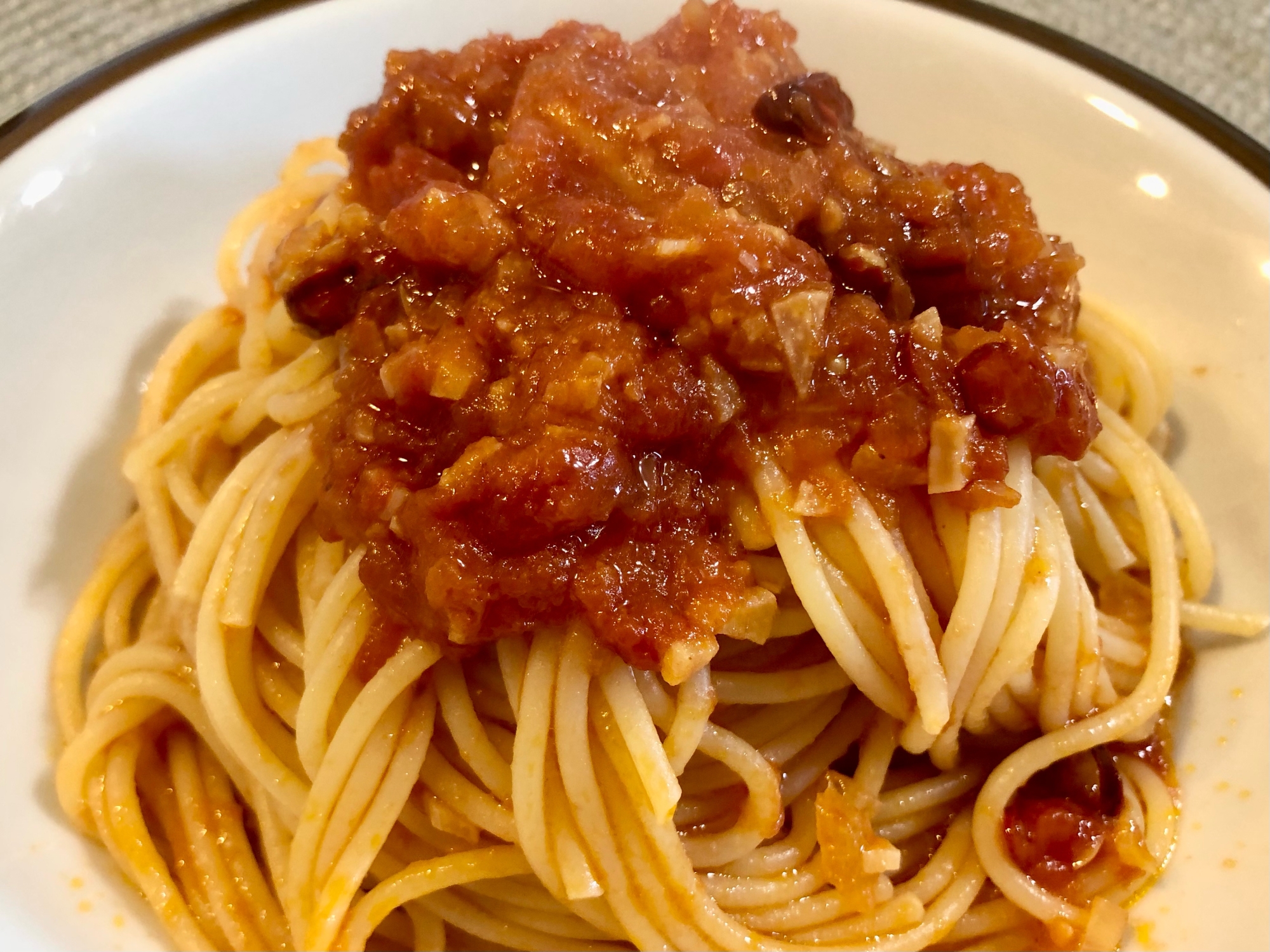 在宅ランチ♫シンプルで美味スパゲッティアラビアータ