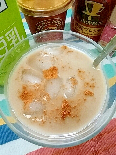 アイス☆シナモンソイカフェラテ♪