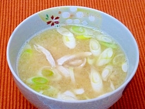 鶏ささみの味噌汁 レシピ・作り方 by ぽんぽんぷー - 楽天レシピ