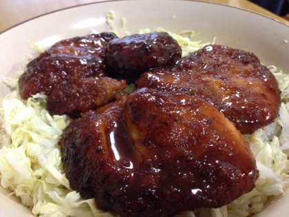 特製ソースで☆ソースチキンカツ丼