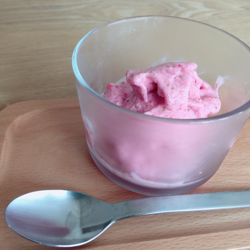 簡単手作り♪濃厚イチゴのアイスクリーム