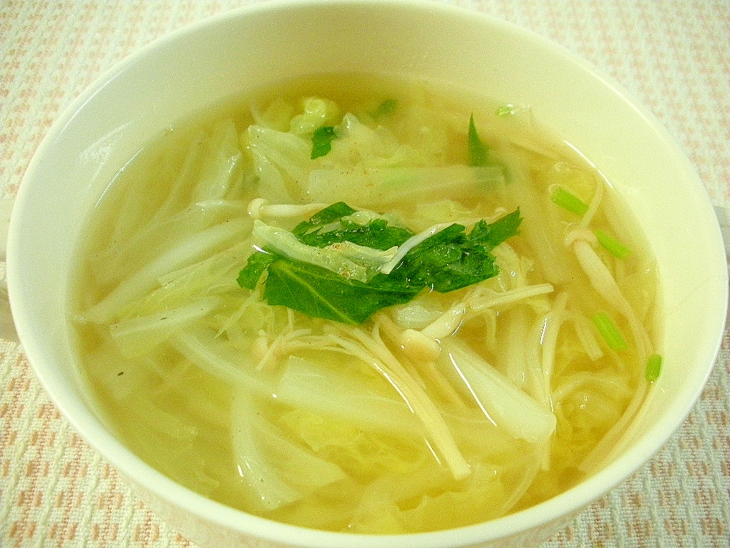 ☆エノキタケと白菜の中華風スープ☆
