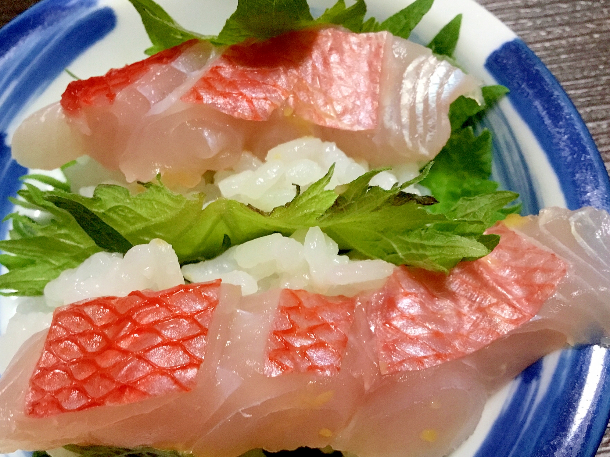 金目鯛の大葉寿司 レシピ 作り方 By まゆぱとら 楽天レシピ
