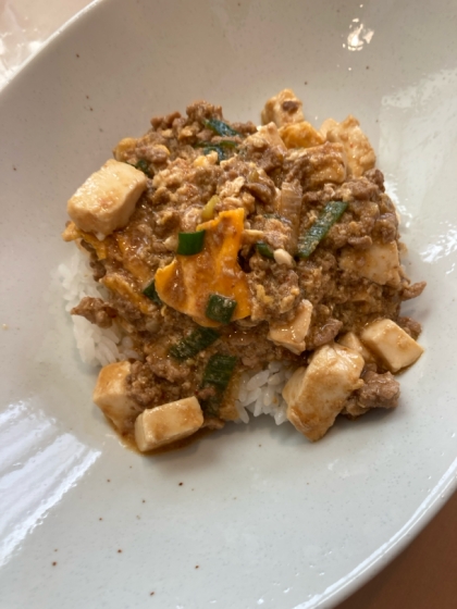 主夫がつくる麻婆玉子丼