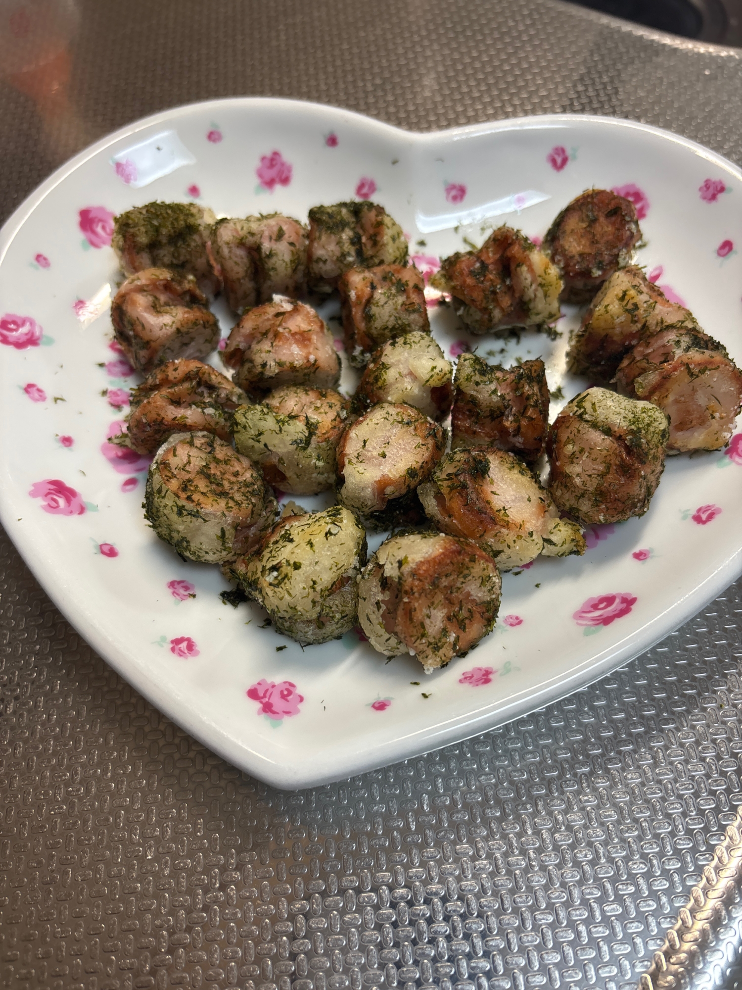 魚肉ソーセージの磯辺焼き