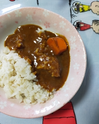 ドレミ3ちゃん(*´∇`)ﾉにんじんカレーライス（｡･ρ･）美味しかったです(*´∇`)ﾉｱﾏﾐﾃﾞﾙﾈ