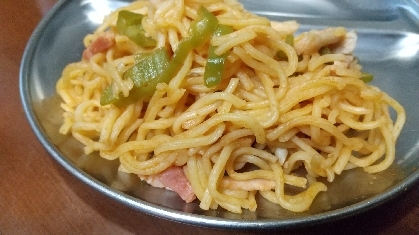 レンジで簡単！焼きそば麺のナポリタン