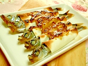 餃子の皮ｄｅ❤ししゃもの味噌マヨ胡麻焼き❤