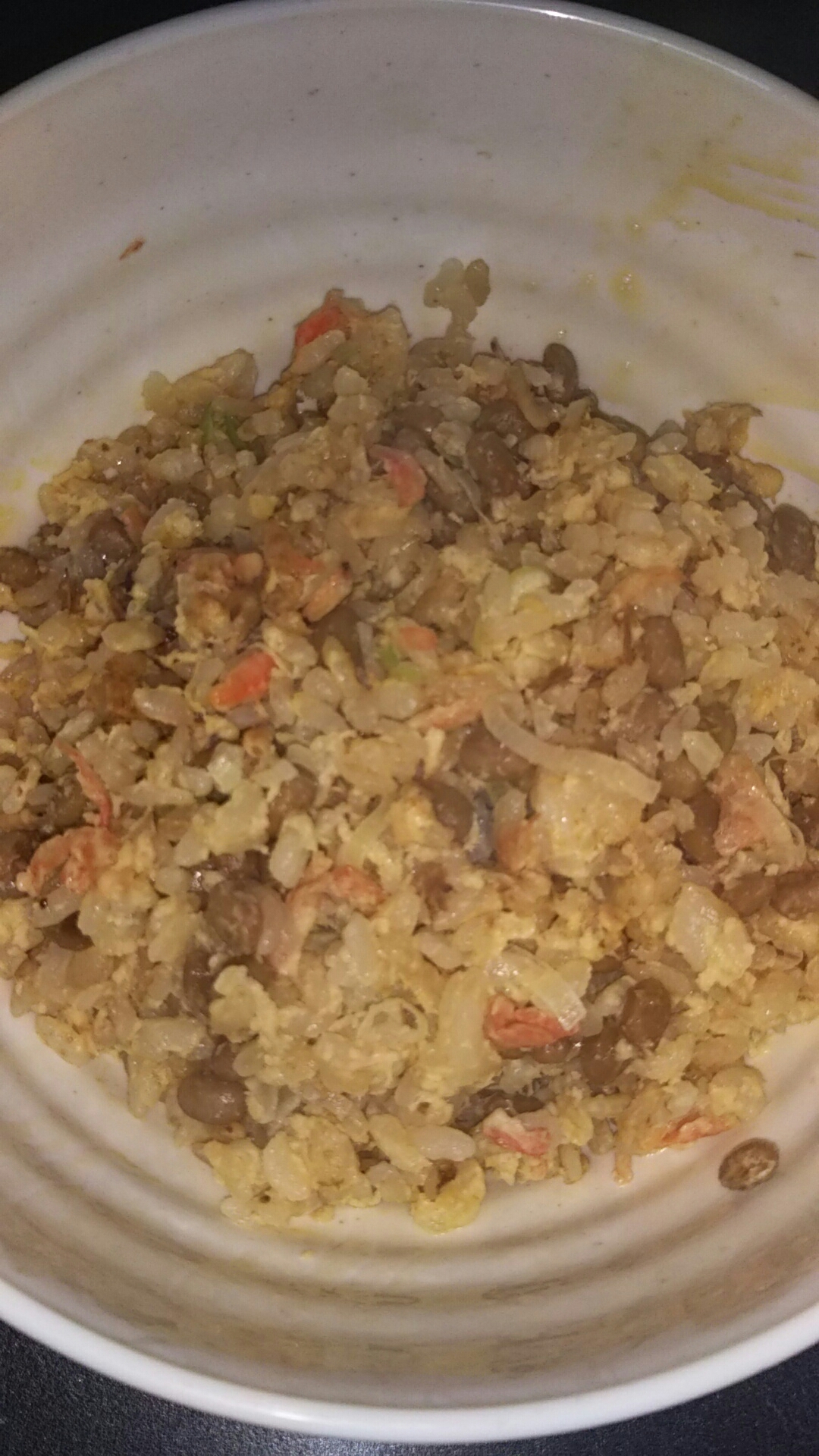 超簡単!納豆桜エビ入りチャーハン