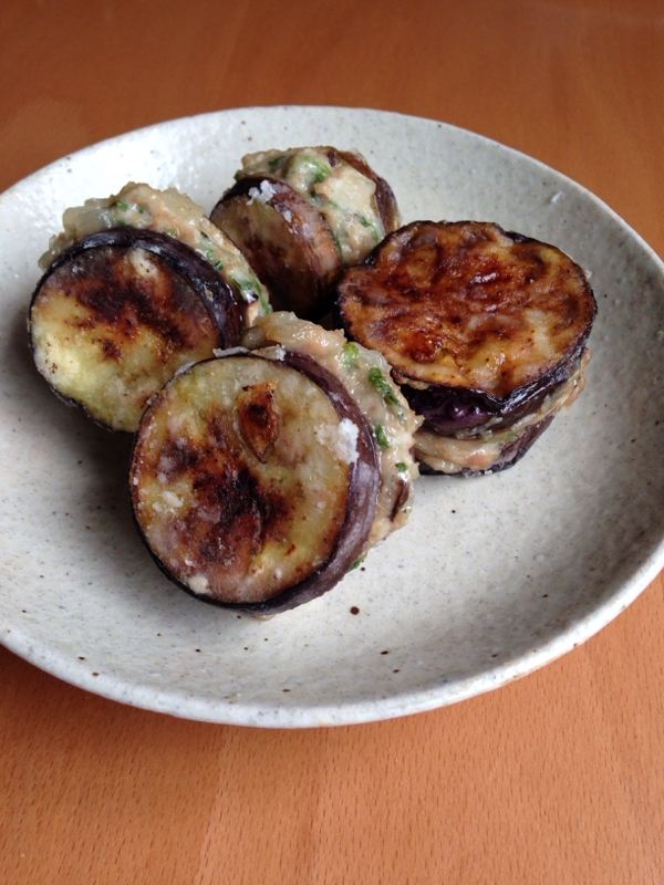 なすのはさみ焼き♪