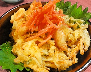 甘エビでかき揚げ丼