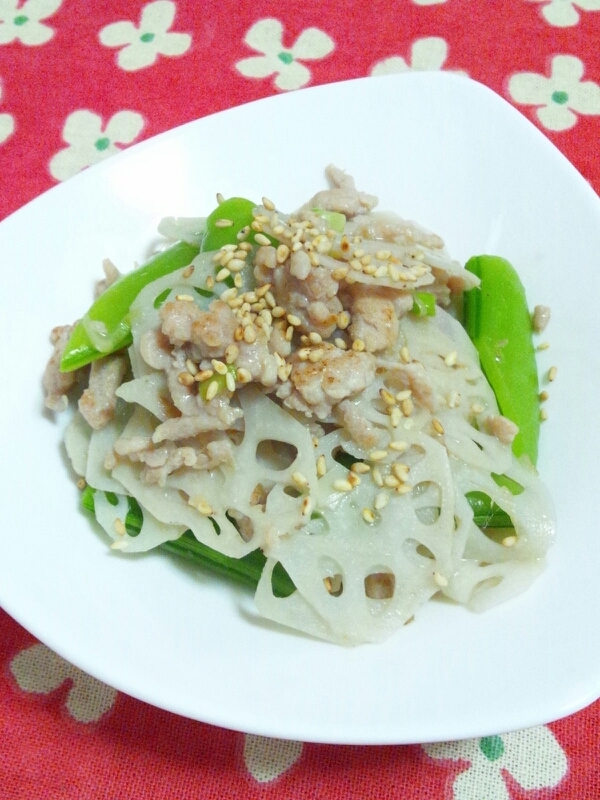 定番☆れんこんと鶏挽き肉の炒め煮