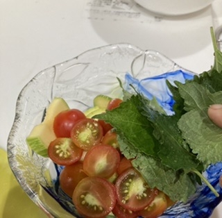 夏野菜のカッテージチーズあえ